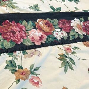 Springs vintage Floral Queen top flat sheet 1980s romantic.